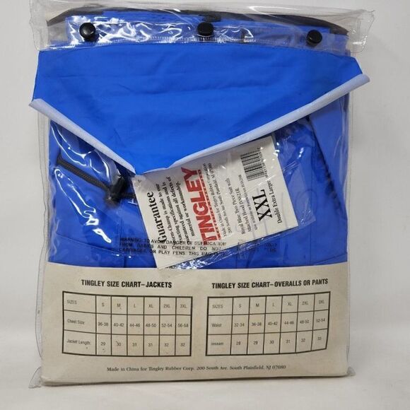 VINTAGE TINGLEY S66211.2X STORM BLUE 2XL 2PC RAIN SUIT STORM CHAMP QUANTITY 1 - Picture 4 of 7